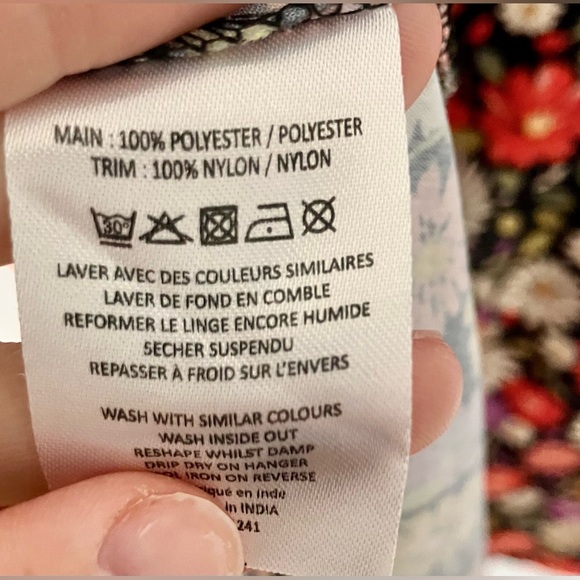 Black Slip Dress with floral print. - Picture 5 of 5